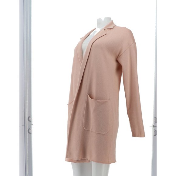 NWT G BY GIULIANA JACQUARD SWEATER KNIT DUSTER CARDIGAN PINK FROST SMALL - Picture 2 of 11